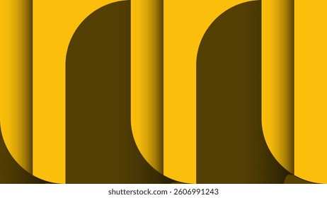 Yellow modern papercut background with layered abstract design. Perfect for branding, web, social media, and print. High-quality vector, fully scalable and editable