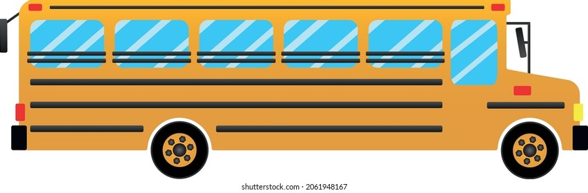 Yellow Modern school bus of Kids ||  Lightweight SVG Yellow bus for Advertisement || yellow Schoolbus transportation education