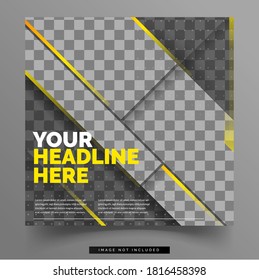 yellow modern social media template