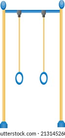 Yellow Monkey Bars, Illustration, Vector On A White Background.