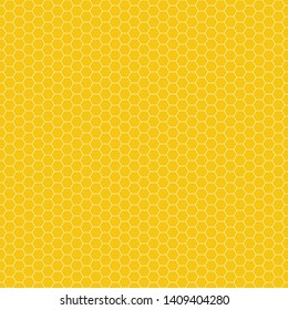 Yellow monochrome hexagon honeycomb seamless pattern.