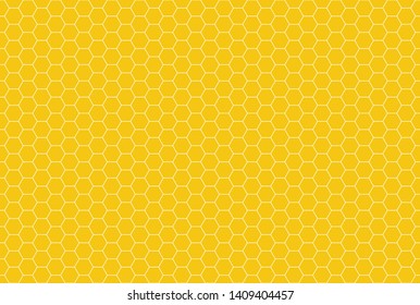 Yellow monochrome hexagon honeycomb seamless pattern.