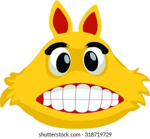 Yellow monster head