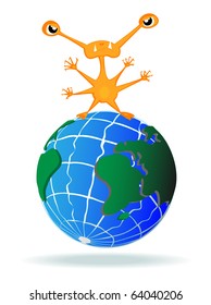 the yellow  monster occupies the world