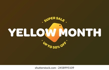 yellow month super sale banner