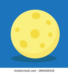 gelber Mond auf blauem Hintergrund
