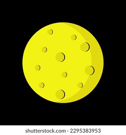 yellow moon icon vector design