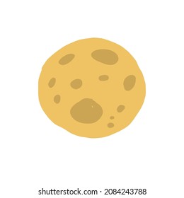 Yellow Moon isolated for your design