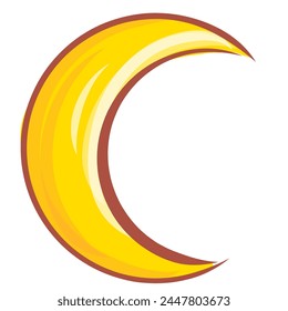 yellow moon month vector illustration