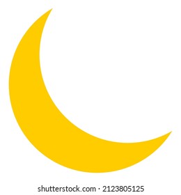 yellow moon on white background