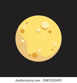 Yellow Moon Phases Vector Illustration