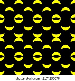 Yellow Moon Seamless Abstract Geometric Background Vector For Wallpaper Wrapping Background