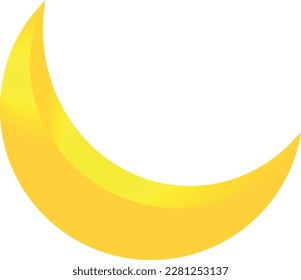 the yellow moon symbol vector illustration