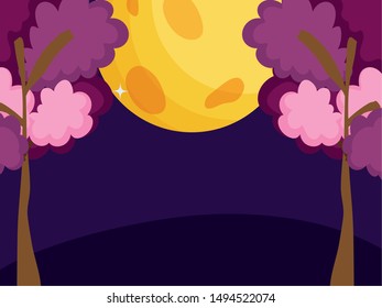 Yellow moon vector design vector illustration