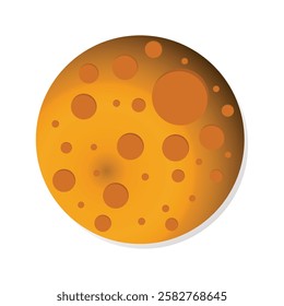 yellow moon vector design illustration