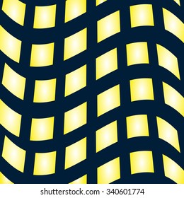 Yellow mosaic abstract vector background. The curves of the wave wall decoration decorationwe