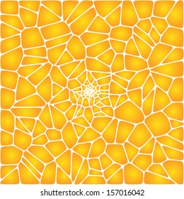 Yellow mosaic pattern, vector illustration. Colorful mosaic banner. 