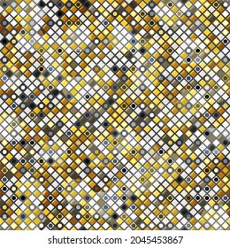 Yellow mosaic seamless pattern. Eps 10 vector file.