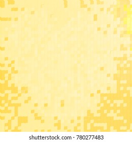 Yellow mosaic tile with different ornament shapes. Monochrome background for paper, wallpaper, print, background. Stylish seamless yellow mosaic tile. Ornamental