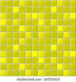 yellow  mosaic tiles texture with white filling