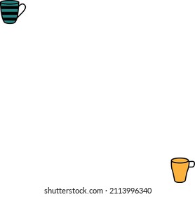 Yellow mug, illustration, vector on a white background.