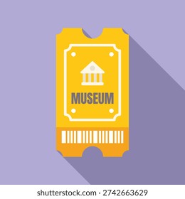 Yellow museum ticket allowing entry for viewing exhibits and historical artifacts