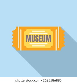 Bilhete de museu amarelo que concede acesso a uma exposição cultural