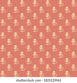 yellow music mic or speaker with plus minus button in a pink background