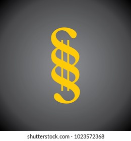Yellow musical note icon on black background.
