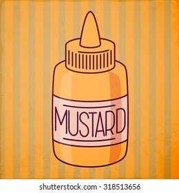 Yellow mustard bottle