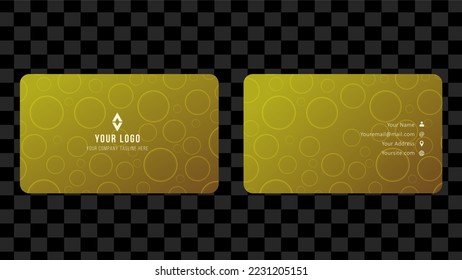 Yellow Name Card and Business Card Template Design Abstract Background EPS 10 Vector