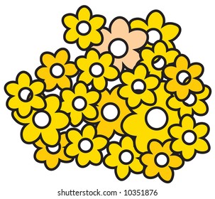 yellow natural vector decoration