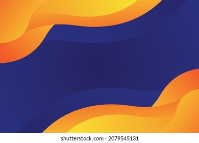 yellow and navy blue gradient color of waves abstract background