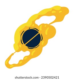 yellow nebula design vector isolated