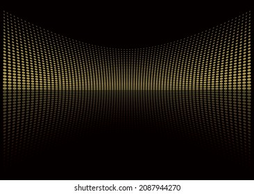 Yellow neon background made of dots, wallpaper dots