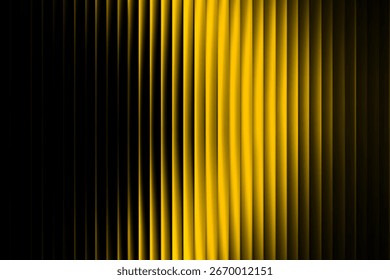 Plano de Fundo de Linhas Verticais de Néon Amarelo - Vetor de Brilho de Gradiente Dourado