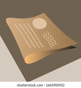 Yellow newspaper lying on the table