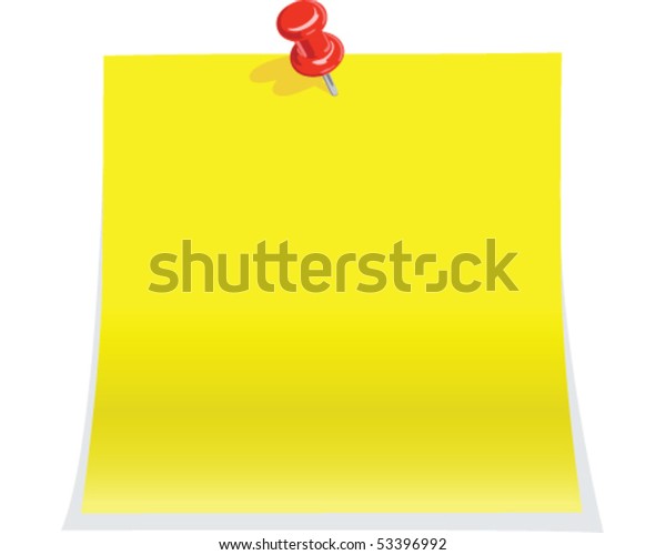 Yellow Note Stock Vector (Royalty Free) 53396992