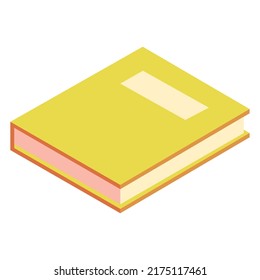 yellow notebook design over white