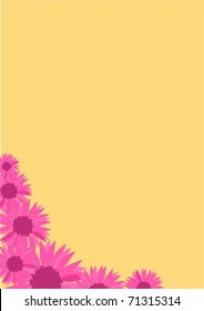 yellow notebook with pink flowers