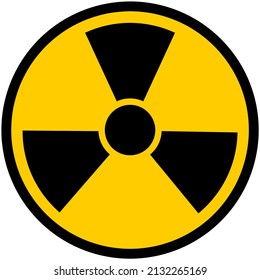 Yellow Nuclear Sign Isolated On White Stock Vector (Royalty Free ...