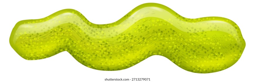 A yellow object with a wavy line