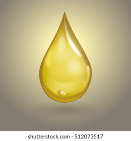 yellow Oil drop, vector 
