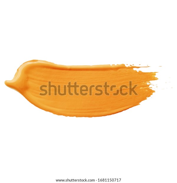 Yellow Oil Paint Swatch Acrylic Smear Stock Vector (Royalty Free ...