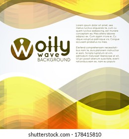 Yellow oil wave background