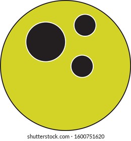 yellow old bowling vector icon