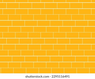 Yellow old brick wall texture background