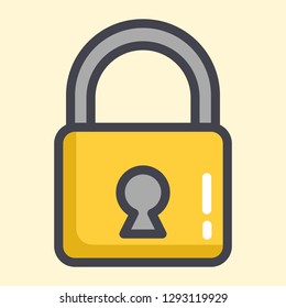 Yellow old key on background.