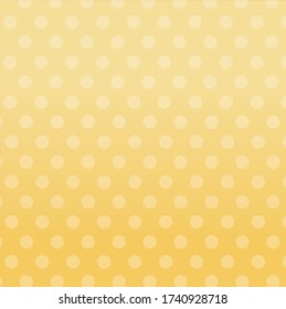 Yellow ombre polka dot abstract pattern background. Use as a background for easter, baby shower, kids books and products