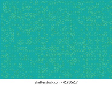 Yellow on blue retro dot background